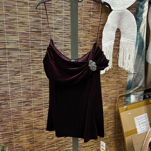 Plus Womens Velvet Ruched Blouse Size 2X - Picture 2 of 3